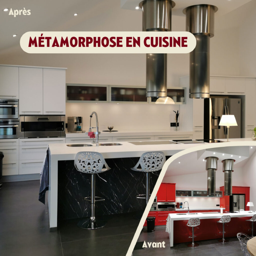 Métamorphose en cuisine - Avant après
